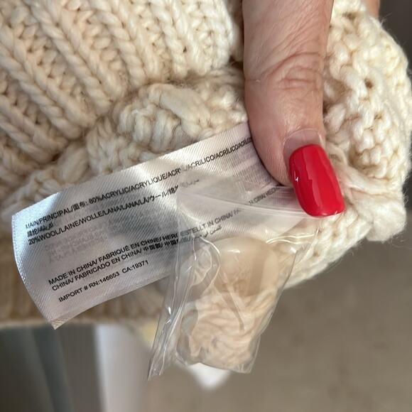 $190 NWT FINDERS KEEPERS Australia Mabel cropped cardigan ivory S - Picture 10 of 11